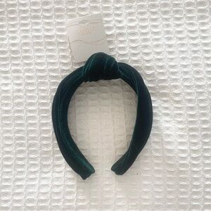 Capelli New York Green Velvet Headband